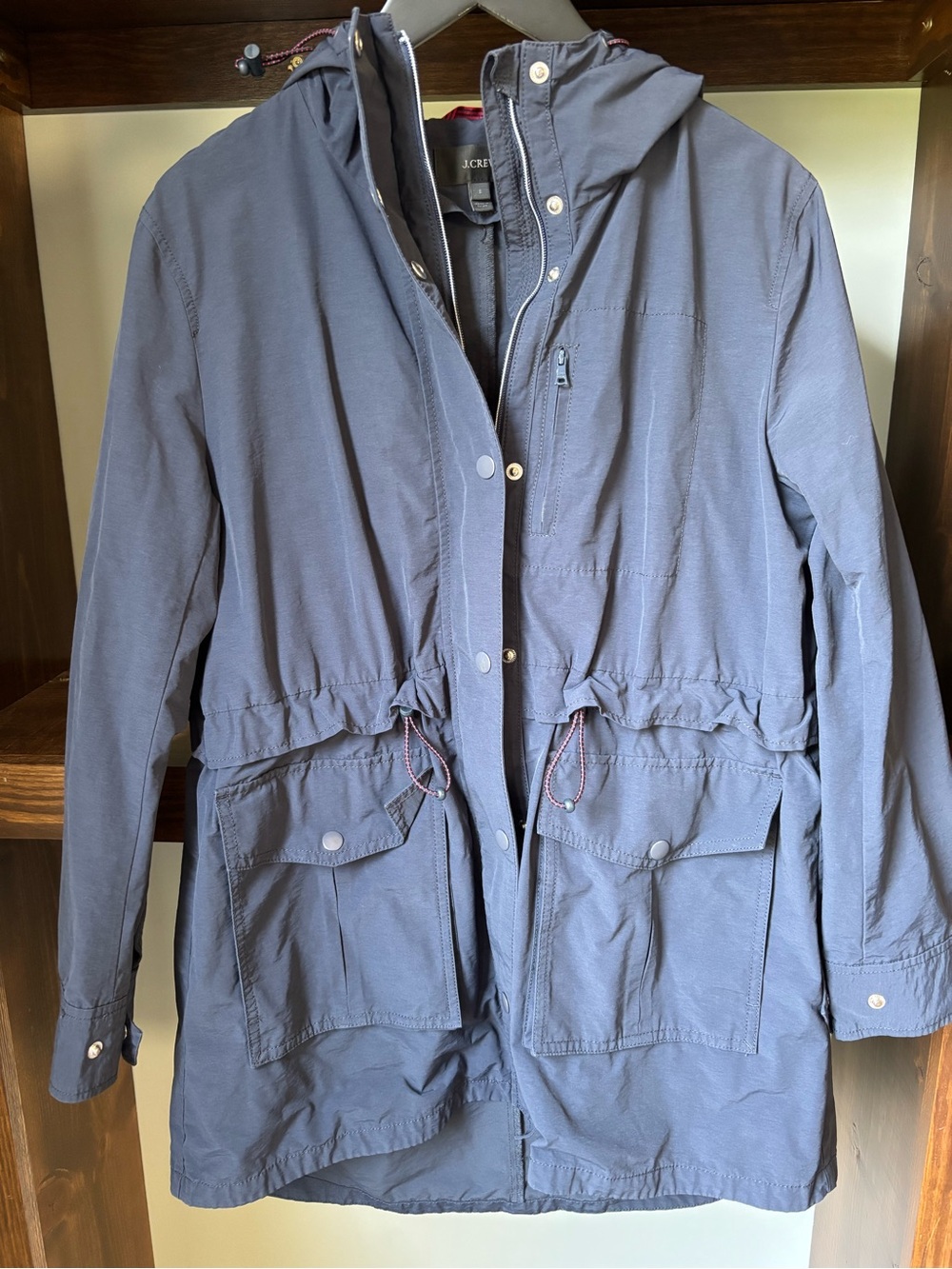 J. Crew Navy Hooded Windbreaker